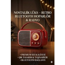 Hobibahçem Sonx Nostaljik Retro Bluetooth  - Fm Radyo, USB ve Bluetooth Kablosuz Hoparlör