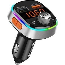 S-Link SL-BT235 Bluetooth V5.0 FM Transmitter LED Ekran Çift USB Hızlı Şarj Desteği