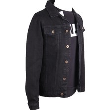 Viking's Line Siyah Denim Mont Erkek Giyim L Beden Günlük Kullanım İçin Şık Tasarım