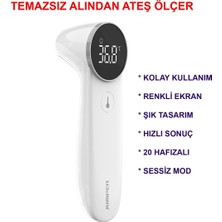 Temassız Kızıl Ötesi ve Alından Dijital Termometre JPD-FR204