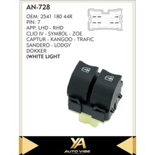 Universal Clio 4 Cam Düğmesi Cam Anahtar Renault Clıo Iv Symbol Captur Duster Sol Beyaz Işık 7pin