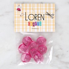 Hobibahçem Loren Crafts Mor 8'li Düğme - 3061