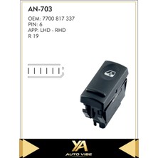 Universal R19 Cam Düğmesi Sağ Taraf Cam Anahtar Renault 19 Sağ 6pin
