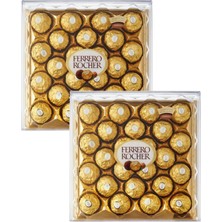 Ferrero Rocher Hediye Çikolata Truffle Dekorlu Seri 600 gr Yaldızlı Aroma ile Şık Sunum