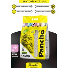 Pancho Bebek Pudralı Kedi Kumu 10 Lt