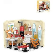 NW NessiWorld P885008 Kedi Çalışma 238 Parça Odası Block Oyuncak