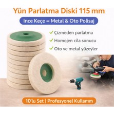 Yün Parlatma Diski 115 mm 10’lu Set – Ince Keçe Polisaj Diski