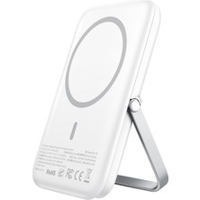 Mcdodo MC-7051 5000mAh 15W Manyetik Magsafe Hızlı Kablosuz Powerbank Beyaz