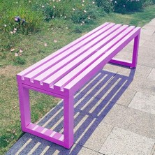 Nuvvo Generisch Bu Siyah Bahçe Bankı, 2 – 3 Kişilik, Sırtlıksız Metal Iskelet, Latalı Oturma ve Hava Şartlarına Dayanıklı Tasarım – Parklar, Çim Alanlar, Bahçeler ve Okullar Için Uygundur ve 99