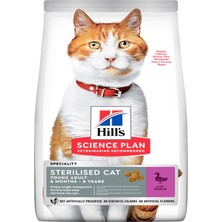 Hill's Science Plan 3 kg Ördekli Kısır Kedi Maması Süper Premium Kalite Genç Yetişkinler İçin