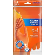 Esranın Dünyası Büyük Boy Pamuklu Iç Yüzeyli Kaydırmaz Temizlik Eldiveni