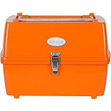 Nuvvo Aniva Turuncu Aksesuarlı Prtk Mangal Taşınabilir Katlanabilir Portatif Çift Taraflı Alüminyum Döküm Kömürlü Outdoor Tasarım Ödüllü Grill Table Barbekü