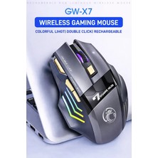 Imice Gw-X7 7 Tuşlu Sessiz 2.4g Wireless Bluetoothlu Şarj Edilebilir Kablosuz Gaming Mouse
