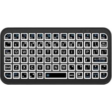 Esranın Dünyası Kompakt Siyah Rgb Işıklı Bluetooth Mini Klavye