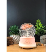 Lapidaria Çiko Toys Ağaç Altında Sevimli Çift Müzikli Işıklı Püskürtmeli Kar Küresi Büyük Boy Cam Malzeme