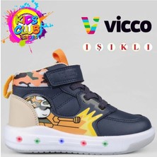 Vicco Dragus Erkek Çocuk Günlük Bot Tekstil Malzeme ile Düz Taban 29 Numara