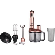 Stilevs Kendo Pro 1500 W Güçlü El Blender Seti 1,5 lt Kapasite ile Çoklu Fonksiyonlar Rose