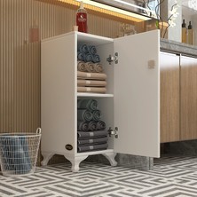 Kenz Life Kenzlife Rana29 Kilitli Dolap 68 cm Yonga Levha Banyo Ofis Mutfak İçin Ayaklı Tasarım