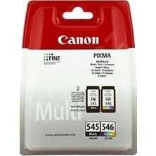 Canon PG-545BK + CL-546 Renkli Kartuş 2'li Paket Orijinal Standart Kapasite Uyumlu Yazıcılar