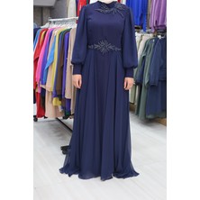 Taş ve Tül Detaylı Abiye