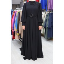 Taş ve Tül Detaylı Abiye