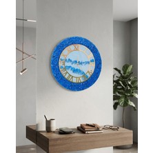 Af Epoxyart Duvar Saati - 35 cm - Modern Dekoratif Duvar Saati-Epoksi Duvar Saati-El Yapımı Duvar Saati-Hediyelik Duvar Saati