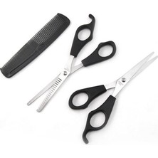 Periboia Kuaför Seti Saç Kesme ve Inceltme Makası Tarak Hediye 3lü Set