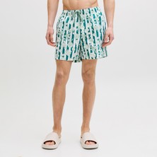 Jack & Jones Jack&jones Maui Vibes Novelty Aop Erkek Yeşil Mayo