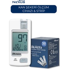 Pratik Glukoz Ölçüm Cihazı ve 50 Test Şeridi Seti