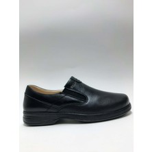 Dia Comfort Hakiki Deri Siyah Bağcıksız Ortopedik Hafif Rahat Anatomic Diyabetik Erkek Ayakkabı C-8511045DİA