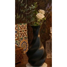 3 Demre Siyah Renkşık Dekoratif Vazo