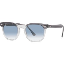 Ray-Ban Rb 2298 13553F 52  Unisex Güneş Gözlüğü 52 mm Oval Çerçeve Gri Cam Renk UV Filtreli Şeffaf Tasarım