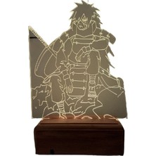 Modiwa Design Naruto 16 Renkli Gece Lambası Ahşap Kaide ile Çocuk Odası Kullanımı için Dimmer Özelliği