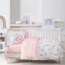 Yataş Mini Unicorn Bebek Nevresim Takımı Pembe Renk 100 x 150 cm Çift Taraflı Desenli