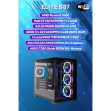 Game Garaj Elite S37 Amd Ryzen 5 7600 32GB Ram 1tb SSD RTX5070 240MM Sıvı Soğt Freedos Oyuncu Oem Paket