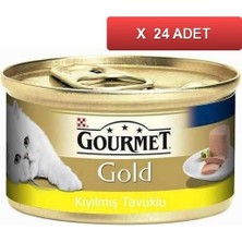 Gourmet Gold Kıyılmış Tavuk Etli Kedi Konservesi 85 Gram 24'lü Besleyici Mama