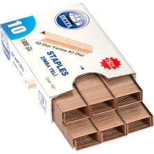 Delta Zımba Teli No:10 100 Adet Sarı Renkli 30 Sayfa Delme Kapasiteli Ürün