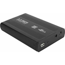 Maxgo 3.5 Inç Sata USB Harici Harddisk Kutusu Siyah Renk ile Hızlı Veri Aktarımı
