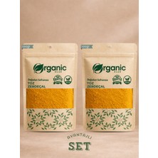 Organic Kiler Doğal Toz Zerdeçal Taze Öğütülmüş 2X100GR (Curcuma Longa) Katkısız - Yeni Mahsul 2 Paket