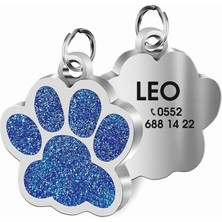 Patimio Mavi Simli Kedi Köpek Künyesi 2 S 316L Çelik ile Konforlu Kullanım ve Dayanıklılık