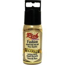 Rich Boyutlu Boncuk Boya 60 cc Altın Simli Su Bazlı Hobi Malzemesi ile Dekoratif Uygulamalar