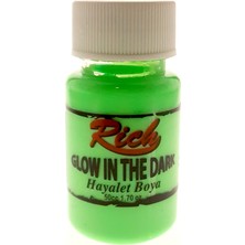 Rich Karanlıkta Parlayan Hayalet Boya N:3004 Yeşil Renk 50 cc Işığı Emer Özelliği ile