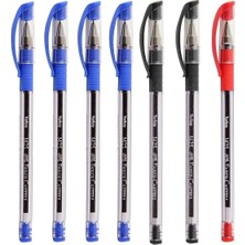 Faber-Castell 1425 Tükenmez Kalem 7'li Set - 2 Siyah 4 Mavi 1 Kırmızı Renkli Kalemler