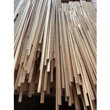 Ahşap Market Mekasan 1 cm x 2 cm Silinmiş Çam Çıta (10 Adet)