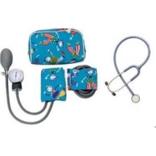 Çocuk ve Pediatrik Çift Manşonlu Mekanik Tansiyon Aleti Desenli