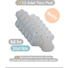 12 Adet Tens Pedi, 8x5 Cm, Çıtçıtlı, Elektrot Seti, Rahat ve Güvenli Kullanım