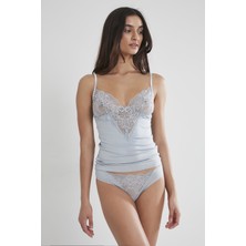 Pierre Cardin Kadın Dantelli Penye Atlet Külot Set- 345 Açık Mavi Yazlık Kullanım İçin Nefes Alabilir