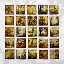 Henno Issız Manzara Temalı – 50’li Pul Sticker Seti | Scrapbook & Bullet Journal Çıkartmaları