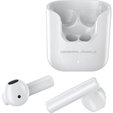 General Mobile Gm Pods 2 Beyaz Kulakiçi Bluetooth Kulaklık Stereo Ses ve Aktif Gürültü Önleme