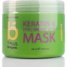 Biorganic Keratin Maske 500 ml Hyalüronik Asit İçeren Yıpranmış Saçlar İçin Bakım Yapıcı